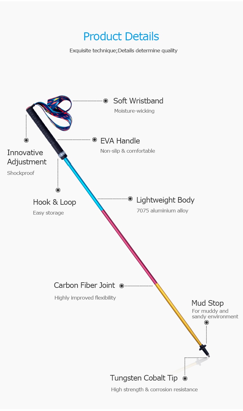 Lightweight, Folding, Collapsible, Trekking Poles