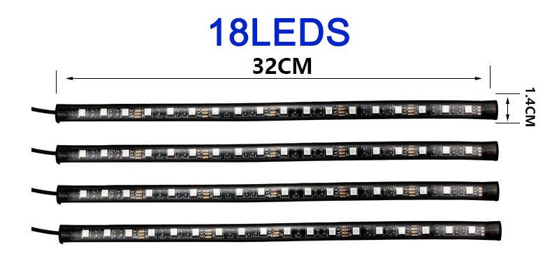 Universal Car Interior LED Strips Kit