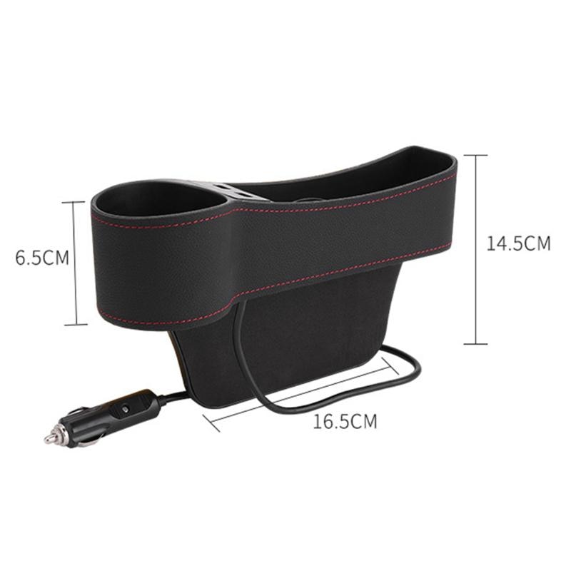 Universal Car Seat Gap Organizer with USB Charger
