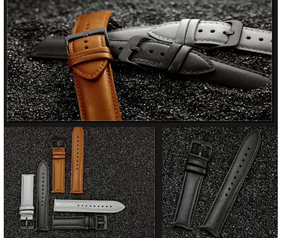Leather Strap for Xiaomi and Amazfit Bip