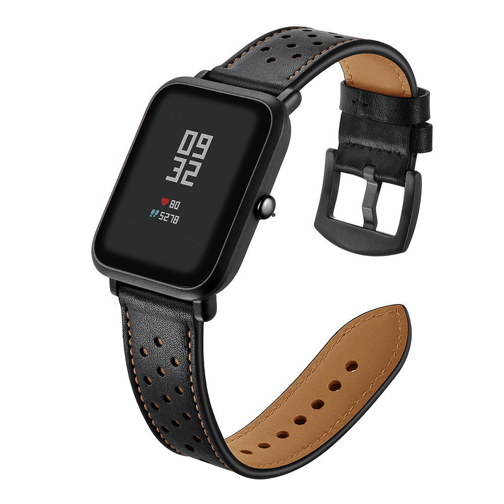 Ventilated Leather Band for Xiaomi Huami Amazfit Bip