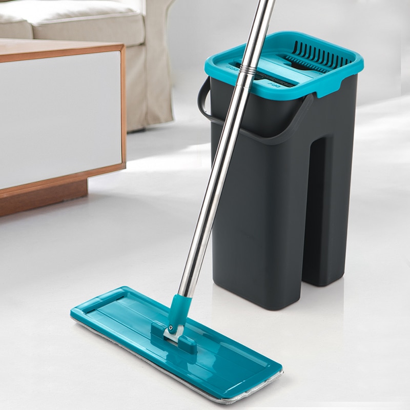 Cleaning Flat Squeeze Mop and Bucket