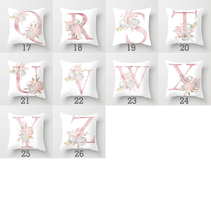 English Letters Printed Pillow Case