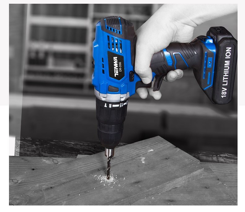 Cordless Electric Drill with LED Light