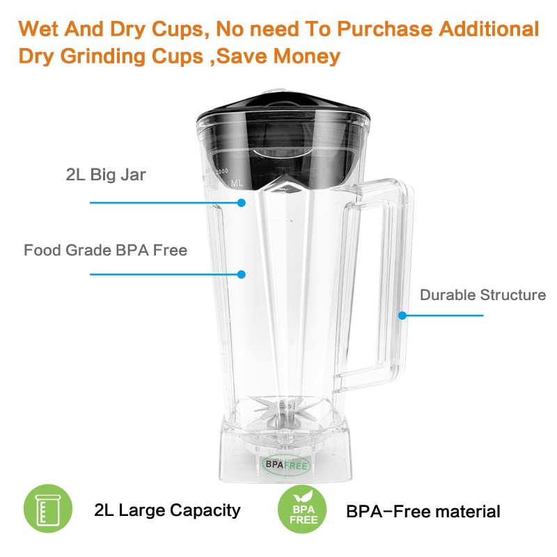 BPA Free 2200W Professional Blender