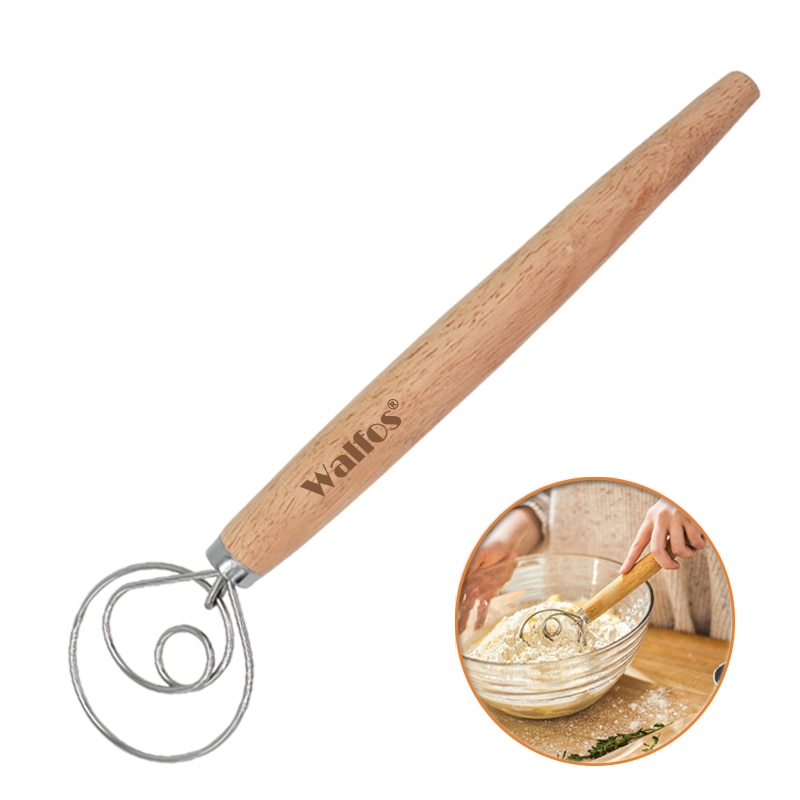 Stainless Steel Danish Whisk with Wooden Handle