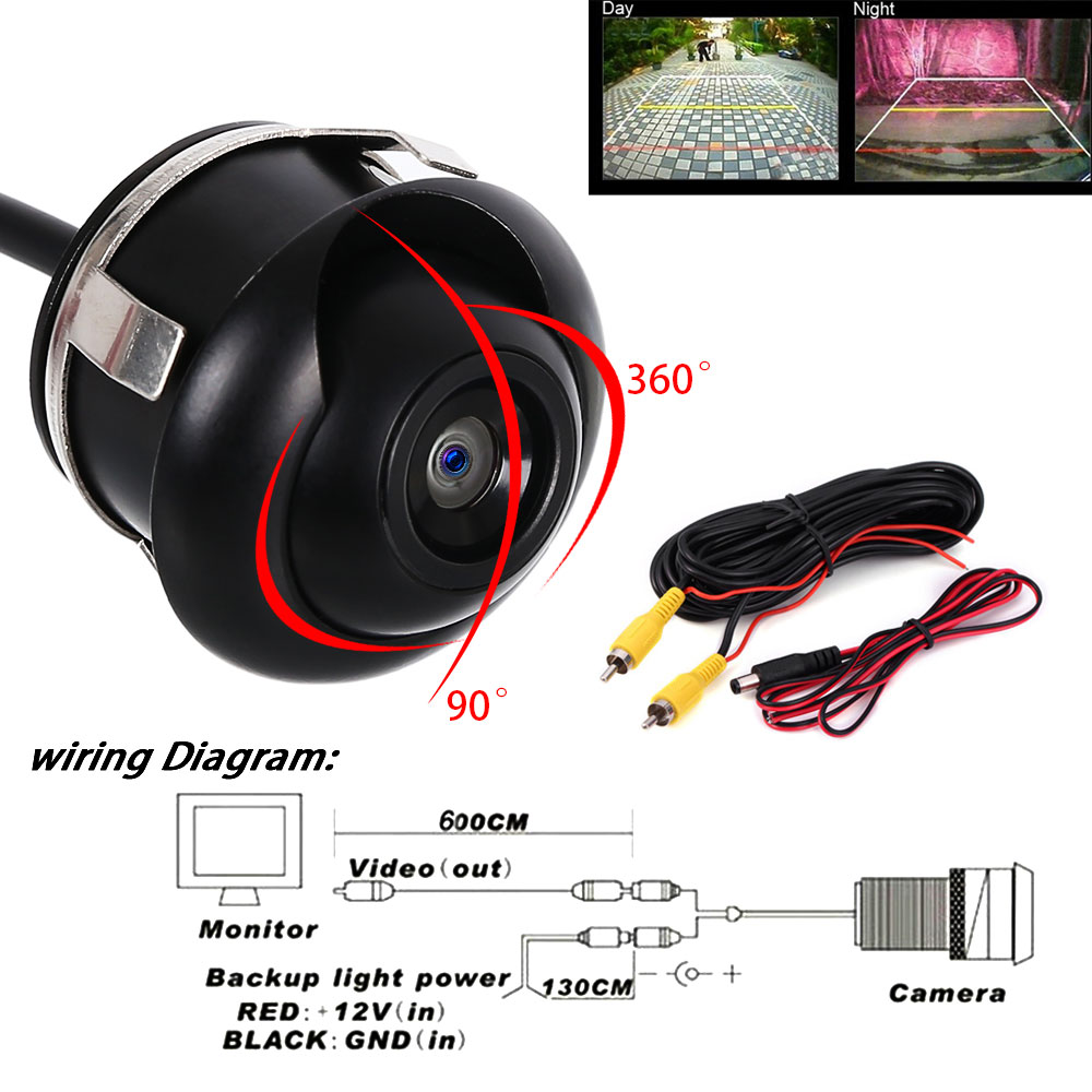 Waterproof Wide Angle Night Vision Backup Camera for Cars