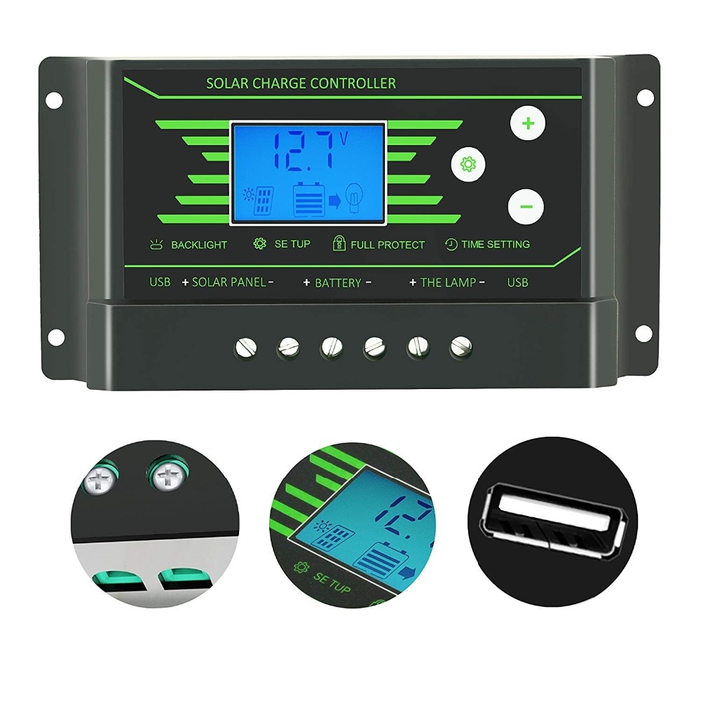 PWM Solar Charge Controller with LCD Display