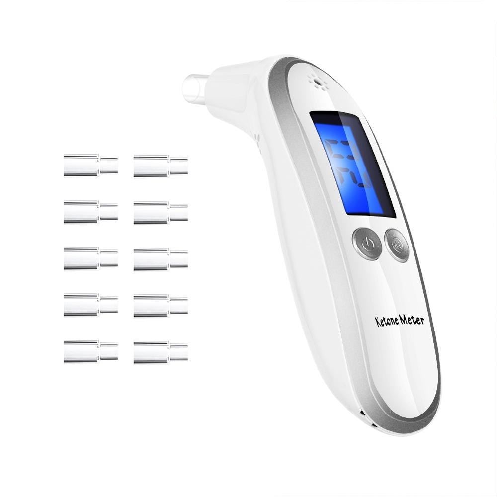 Portable Digital Ketone Breath Meter with Mouthpieces
