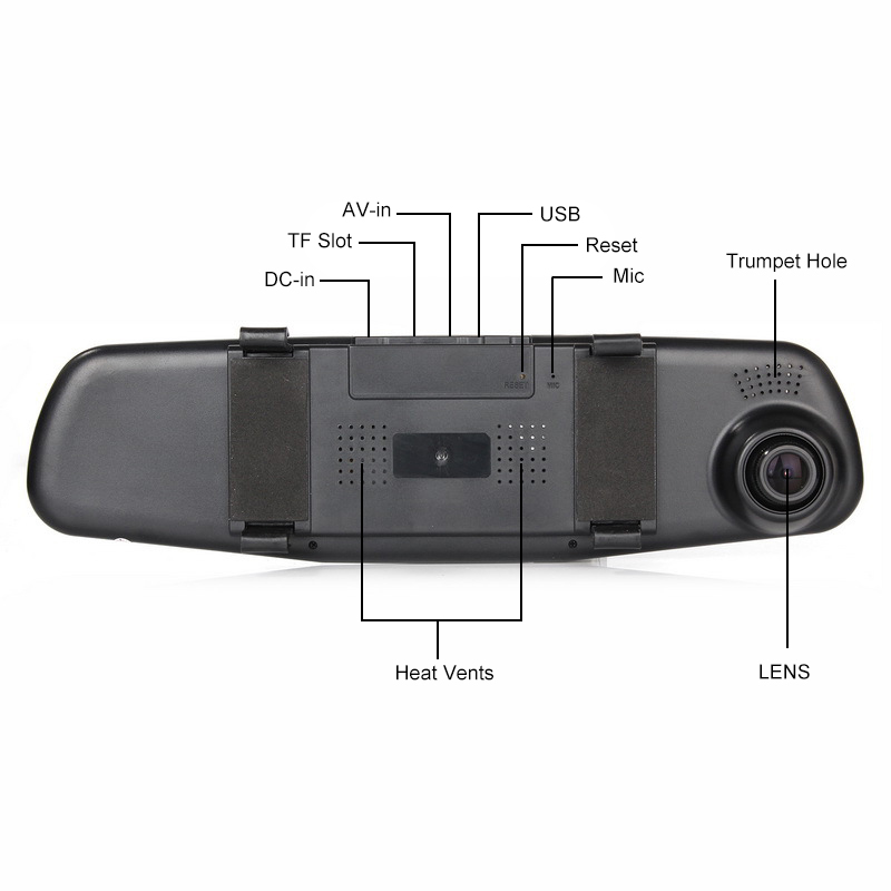 Big 1080p Dual Lens Dash Camera for Cars