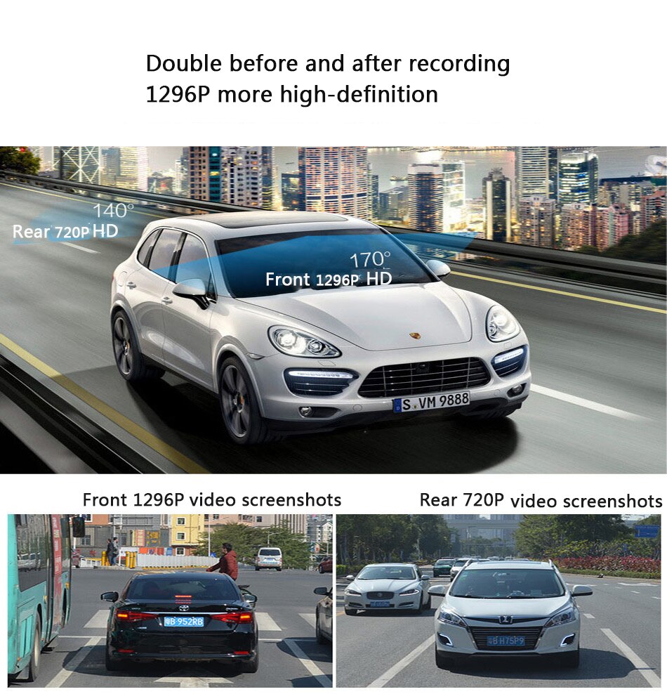 Full HD 1080p Parking G-Sensor Dash Camera for Cars