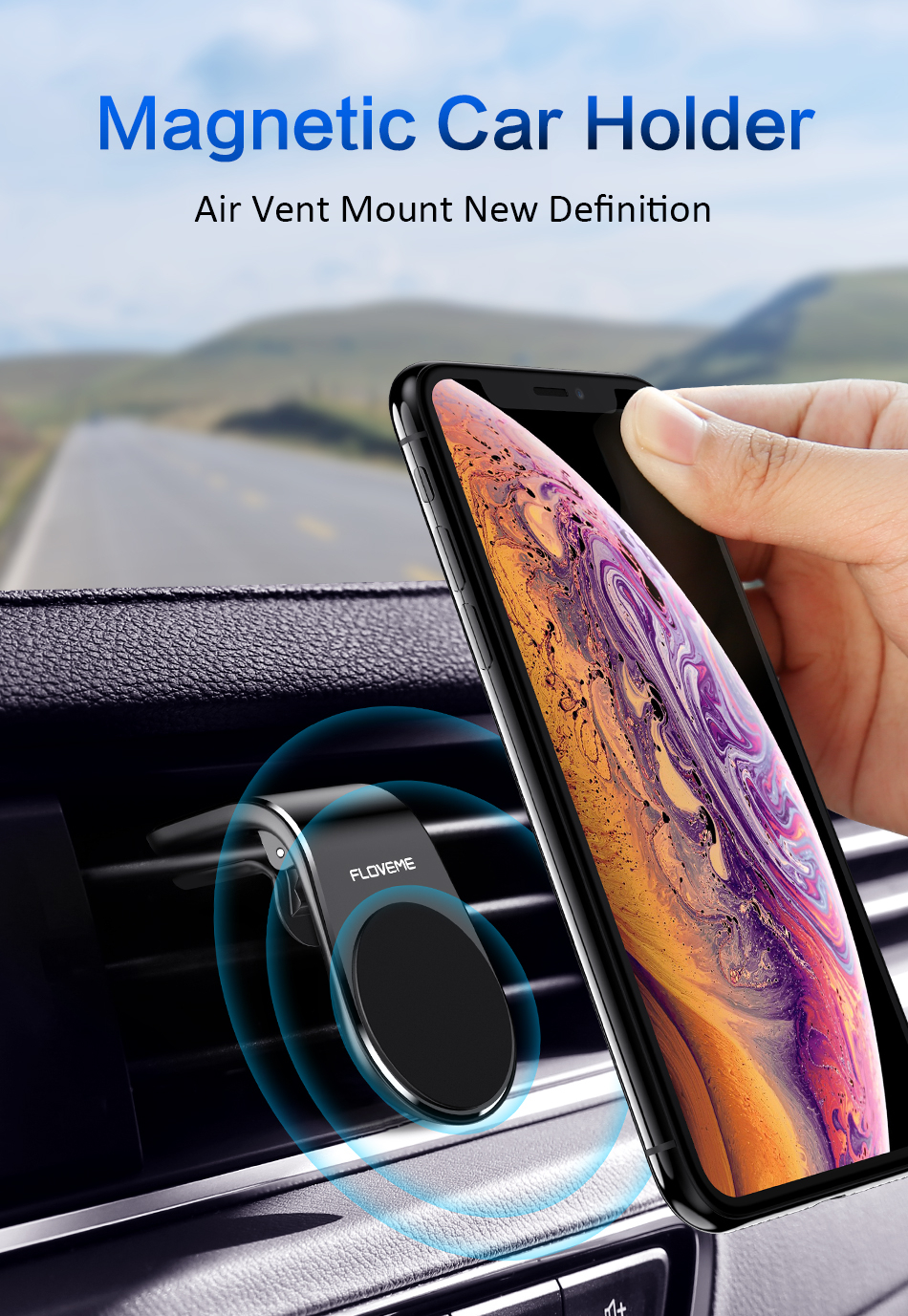 Car Air Vent Mounted Magnetic Phone Holder