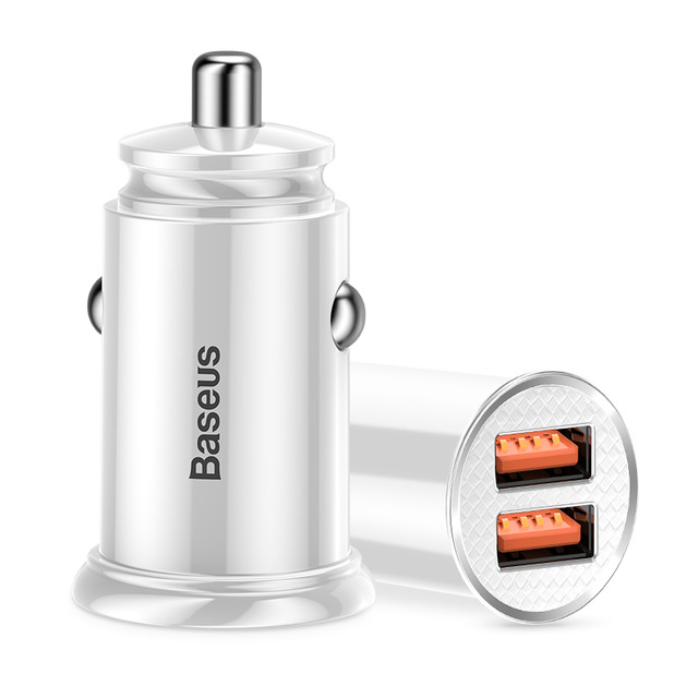 Small Car Charger with Two USB Ports