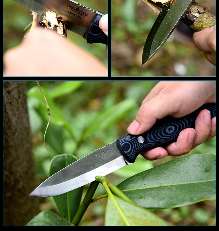 Compact Survival Knife with Stainless Steel Blade